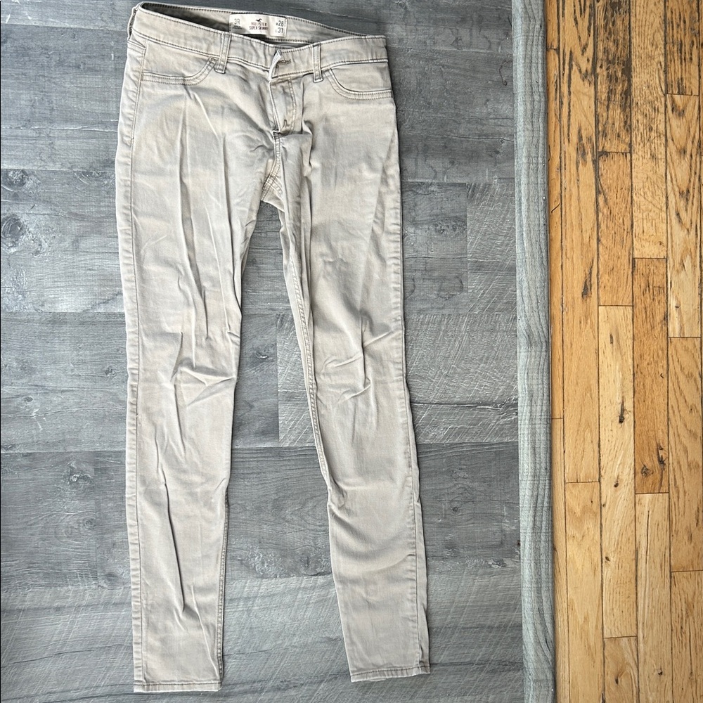 Hollister Women's Light Beige Skinny Jeans